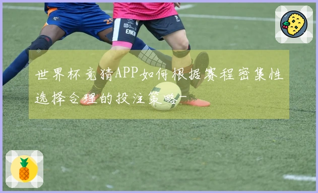 世界杯竞猜APP如何根据赛程密集性选择合理的投注策略-
